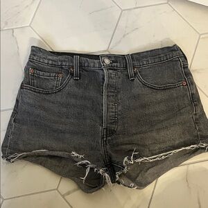 Women's Black Levi Denim Shorts